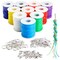 Lanyard String Boondoggle Kit with 10 Rolls (40 Yards Each) for Keychains and Bracelets (100 Total Pieces)